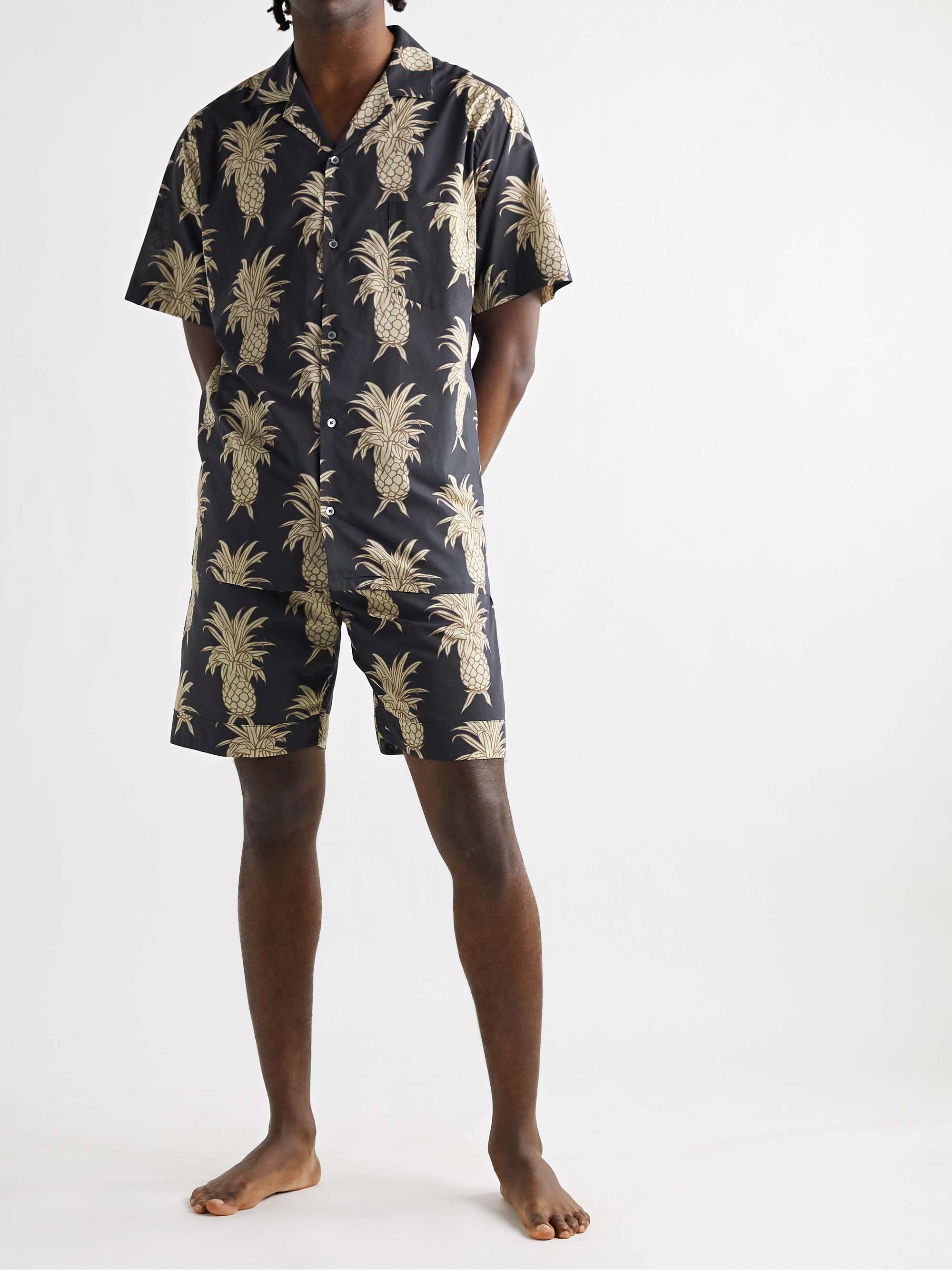 DESMOND & DEMPSEY Printed Cotton Pyjama Shorts | MR PORTER
