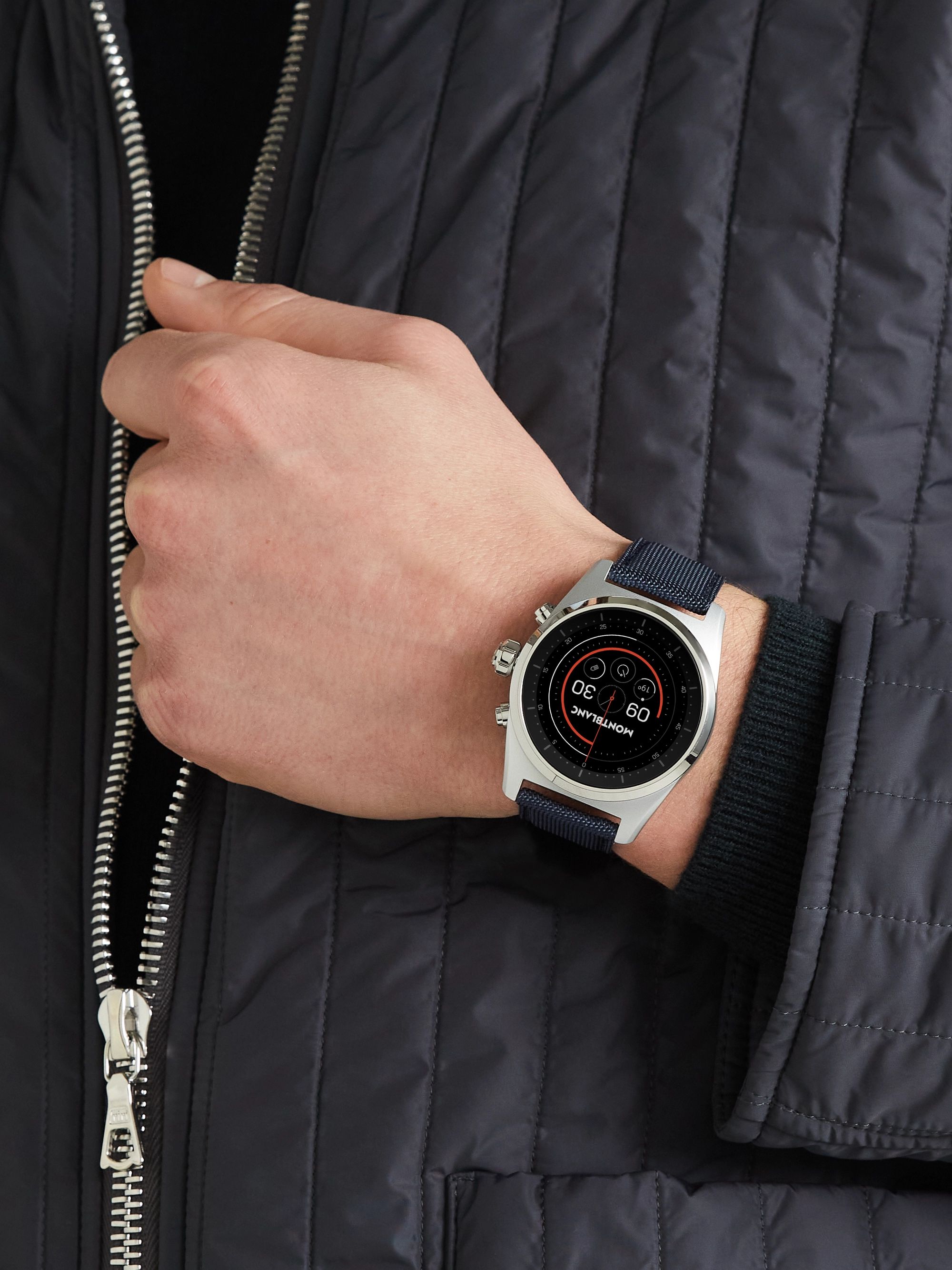 MONTBLANC Summit Lite 43mm Aluminium and Nylon Smart Watch, Ref. No. 128411  for Men | MR PORTER