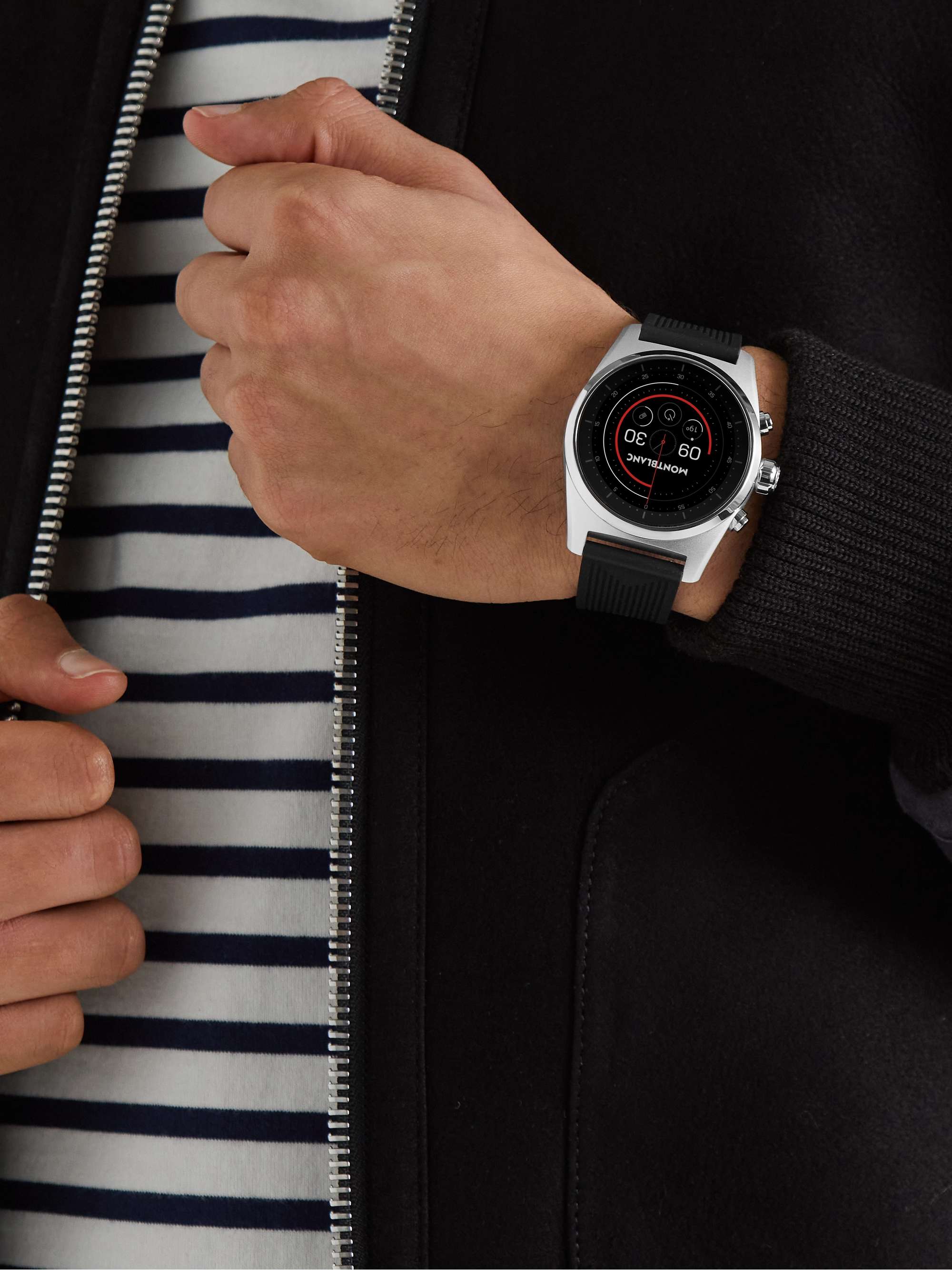 Black Summit Lite 43mm Aluminium and Rubber Smart Watch, Ref. No. 128408 |  MONTBLANC | MR PORTER