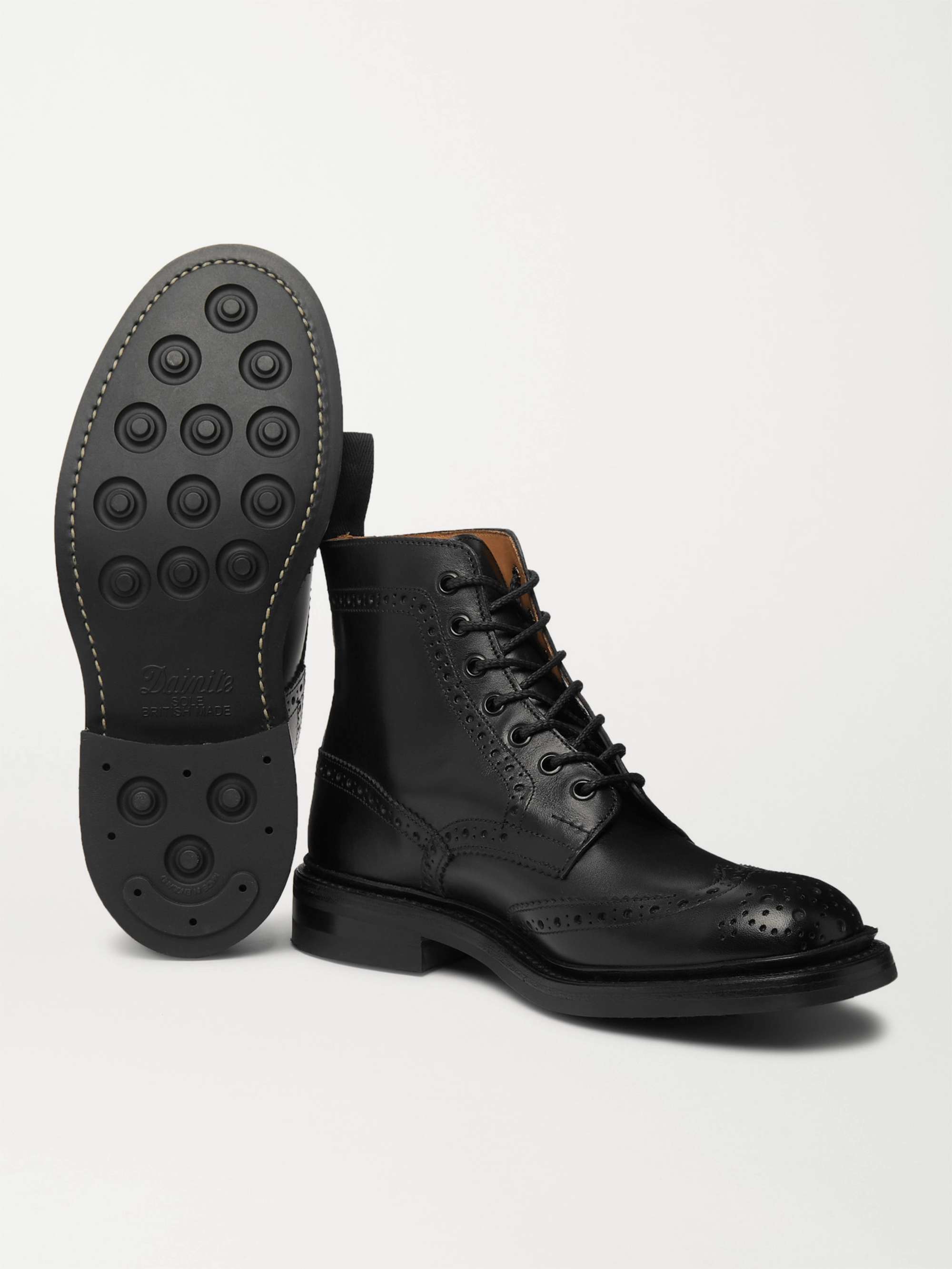 TRICKER'S Stow Full-Grain Leather Brogue Boots for Men | MR PORTER