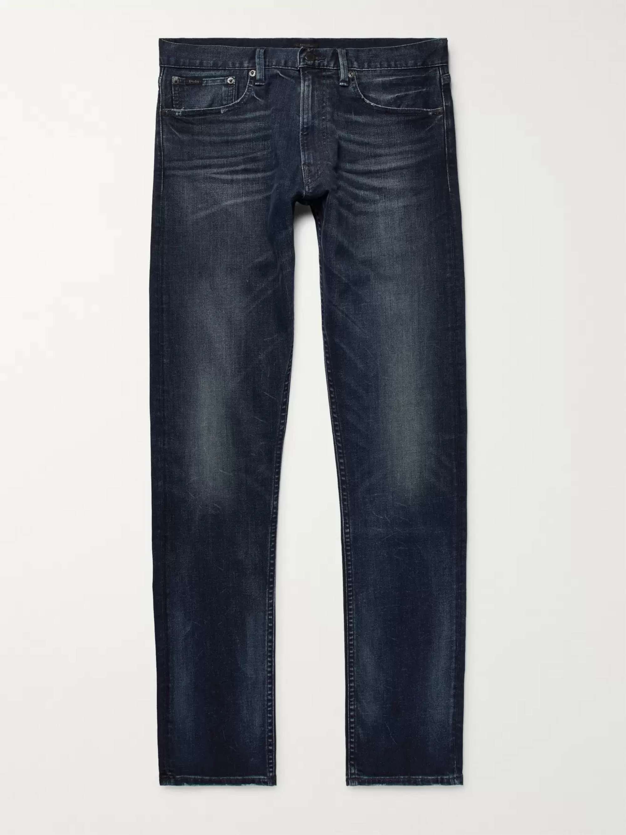 Polo Ralph Lauren Jeans Mens 34 x 34 Sullivan Slim Distressed Grey