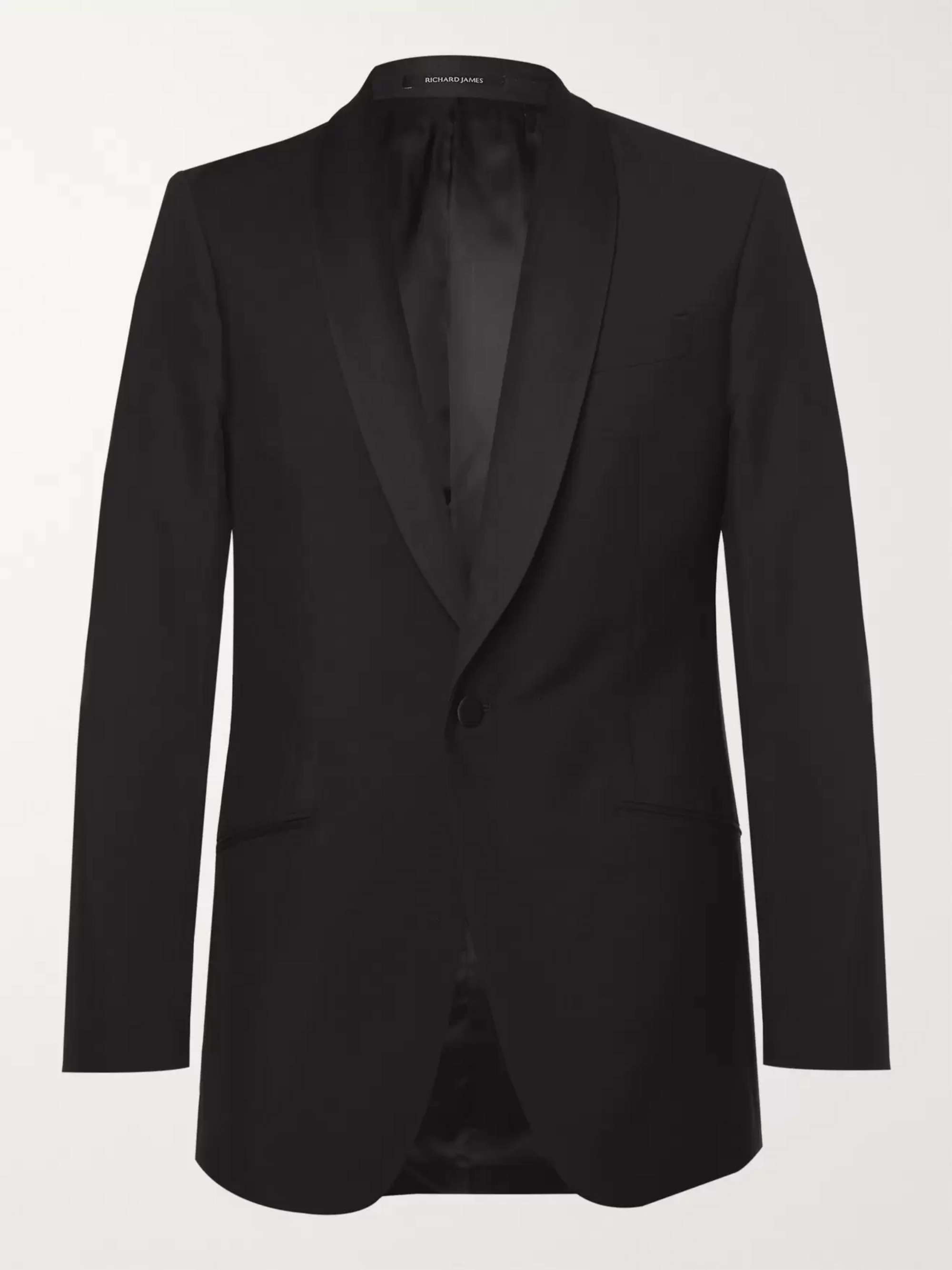 Black Slim-Fit Wool and Mohair-Blend Tuxedo Jacket