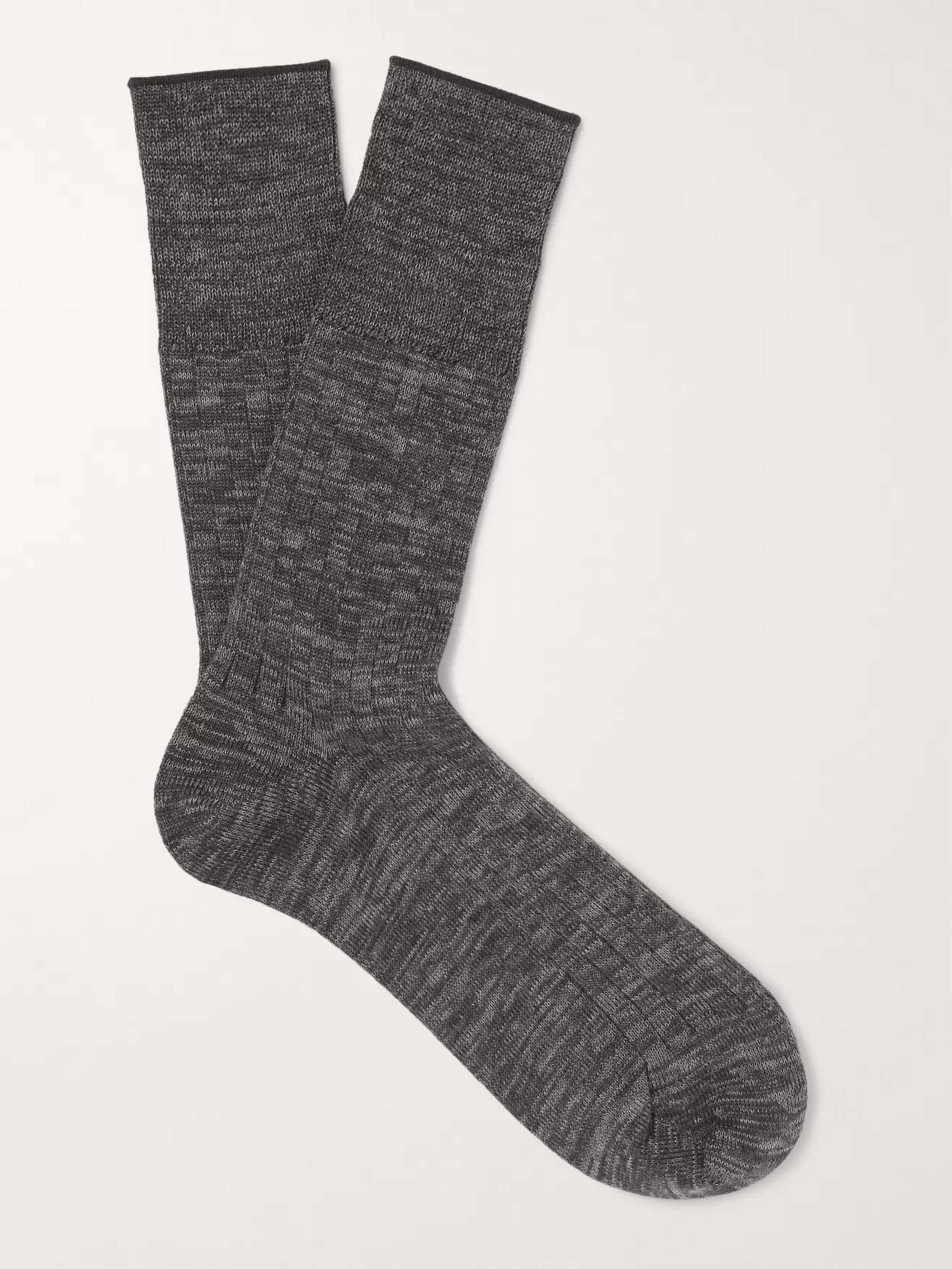 MR P. Mélange Cotton-Blend Socks for Men | MR PORTER