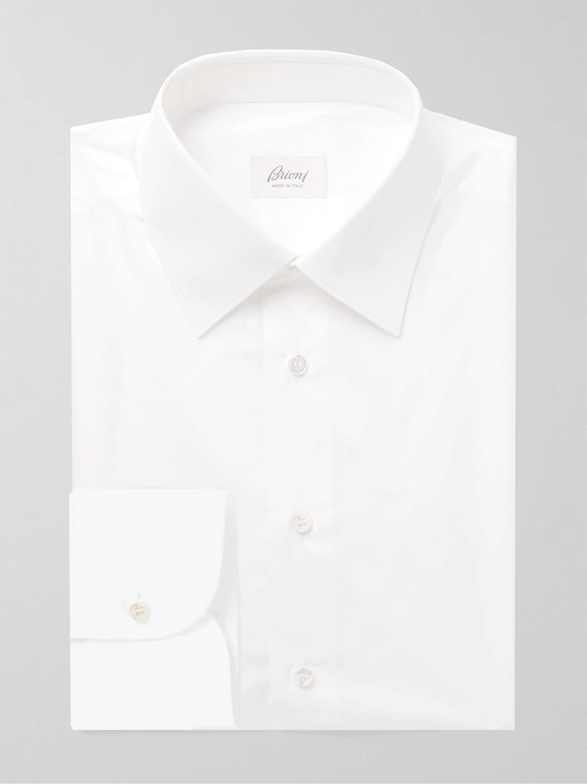 White White Cotton-Poplin Shirt | BRIONI | MR PORTER