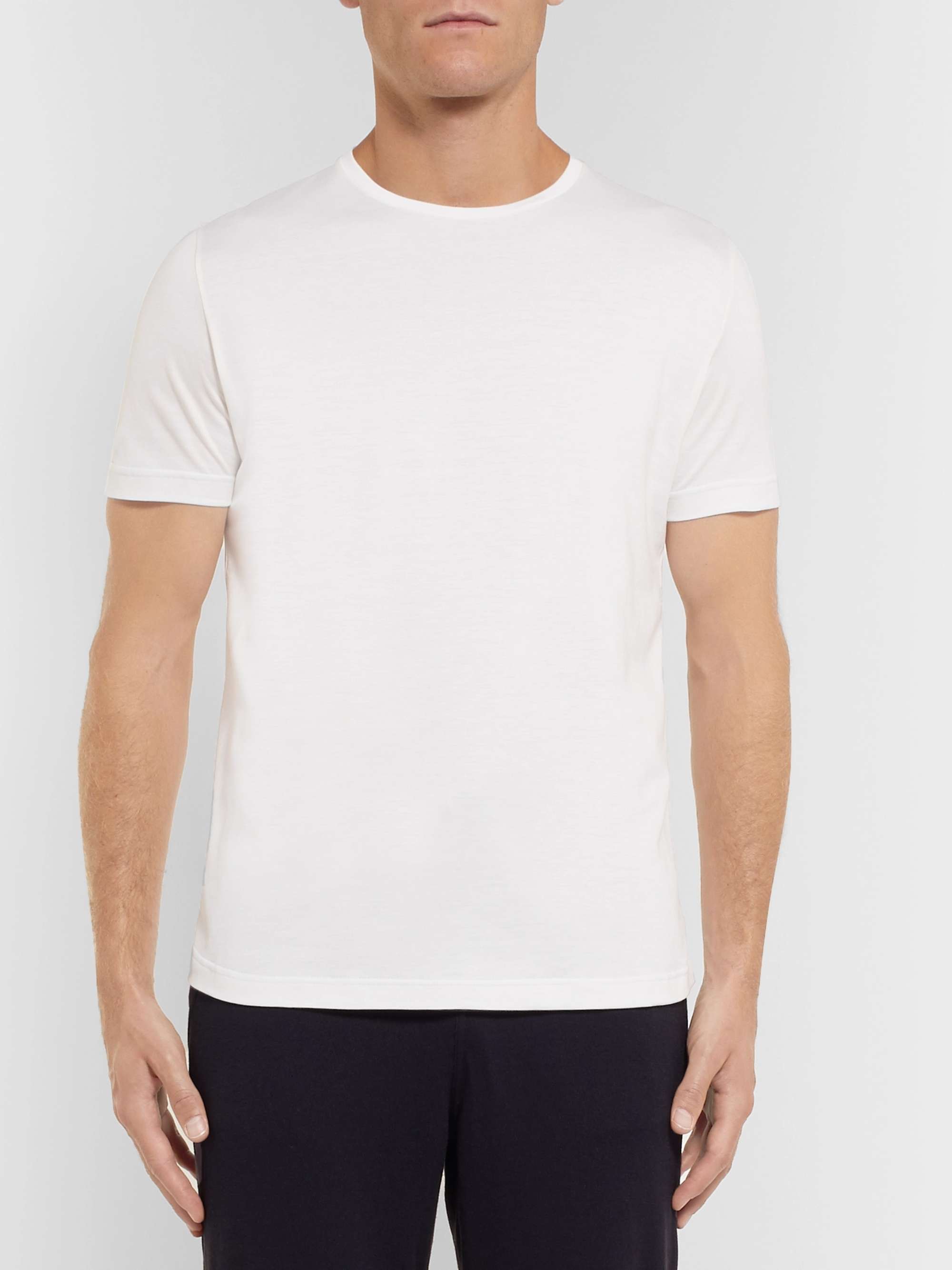 LORO PIANA Slim-Fit Silk and Cotton-Blend Jersey T-Shirt | MR PORTER