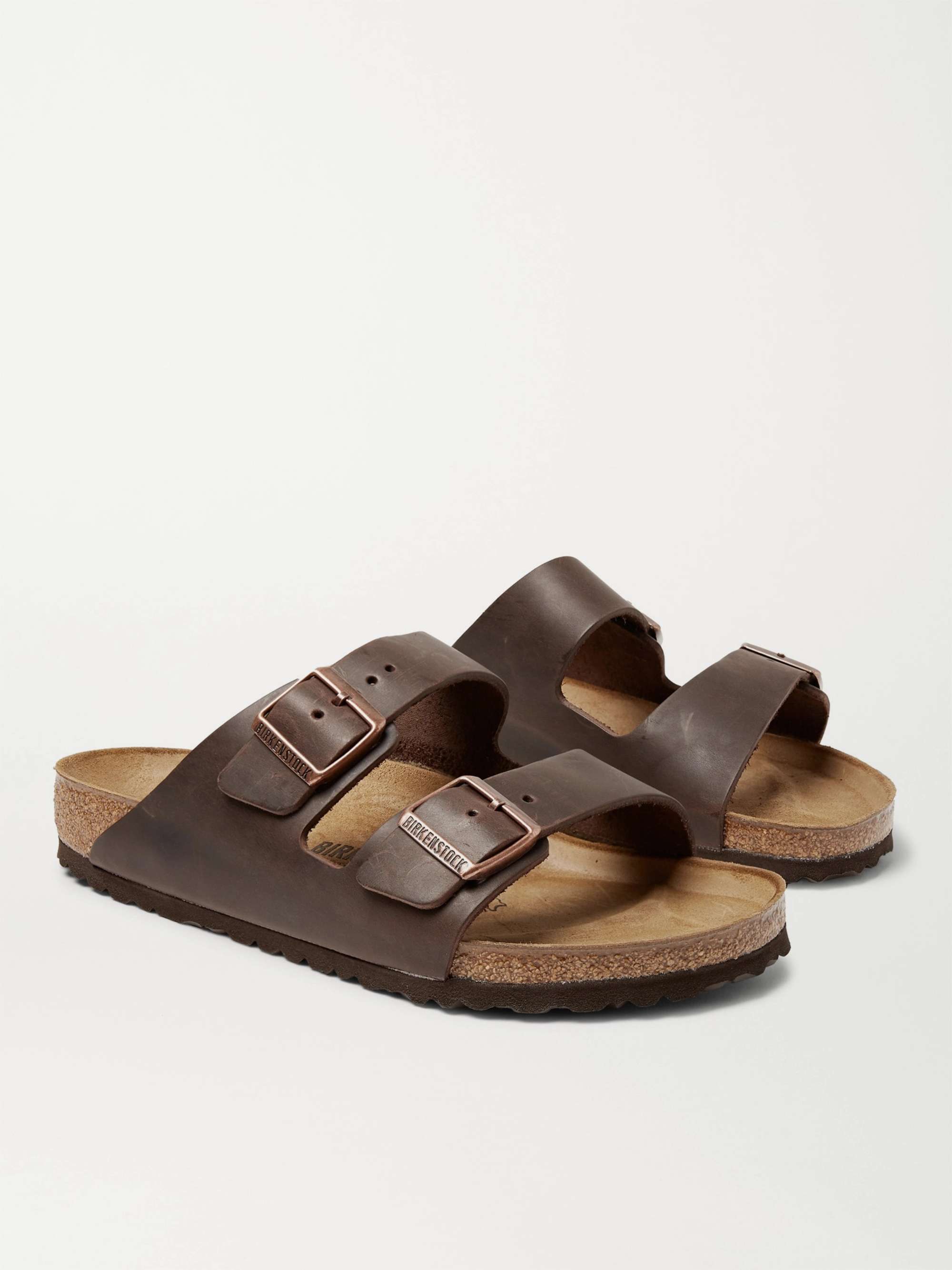 BIRKENSTOCK Arizona Oiled-Leather Sandals for Men | MR PORTER