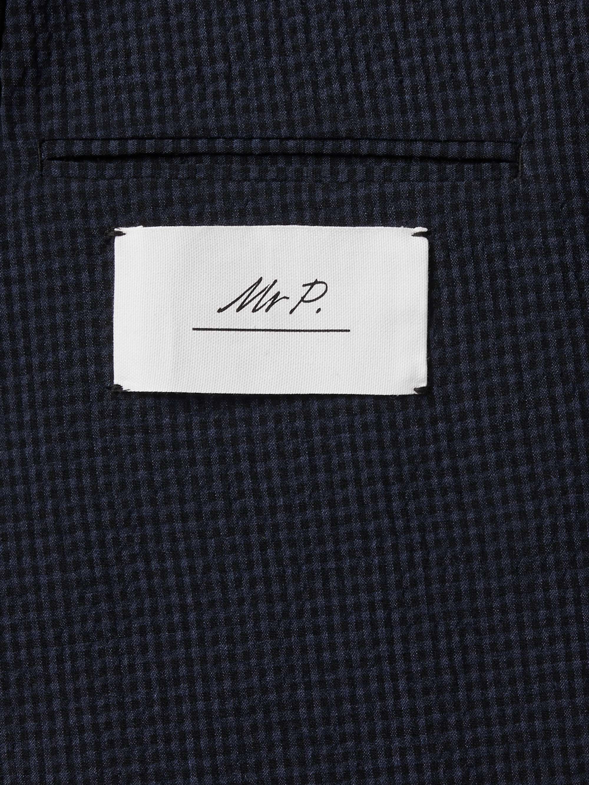 MR P. Unstructured Gingham Wool-Blend Seersucker Blazer for Men | MR PORTER