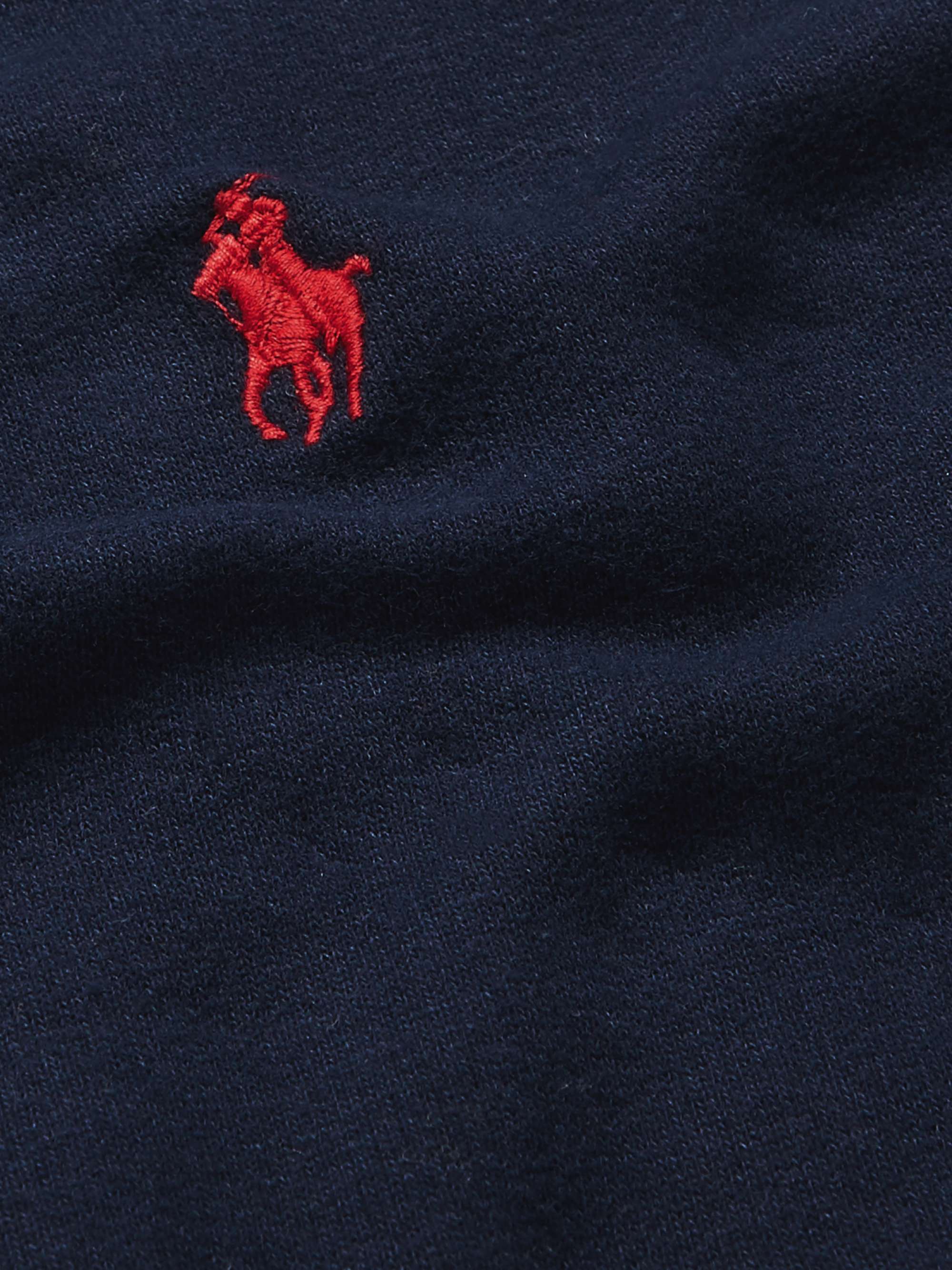 POLO RALPH LAUREN Logo-Embroidered Cotton-Blend Jersey Sweatshirt | MR  PORTER