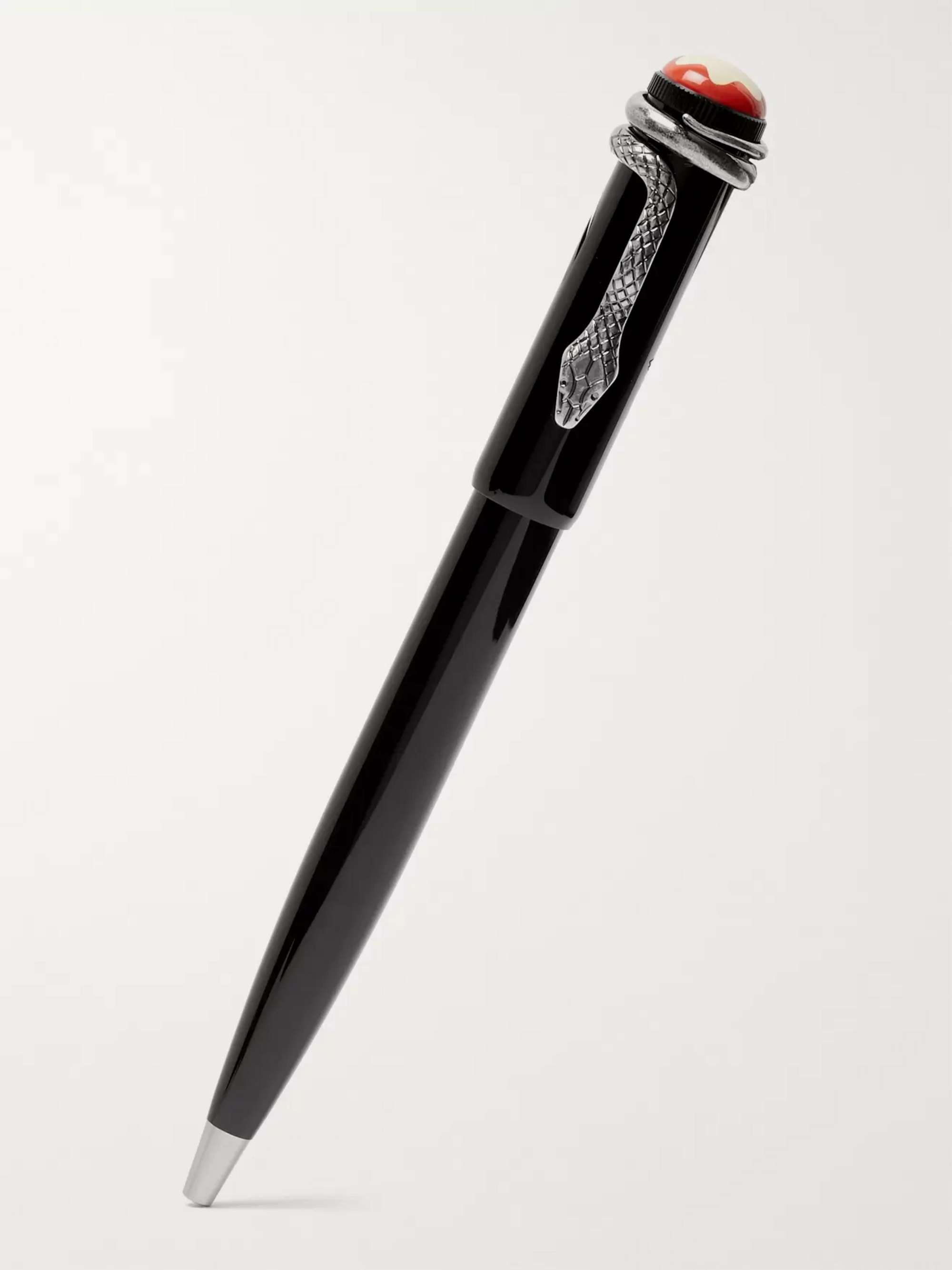 MONTBLANC Heritage Collection Rouge et Noir Resin and Silver-Tone Ballpoint  Pen for Men | MR PORTER