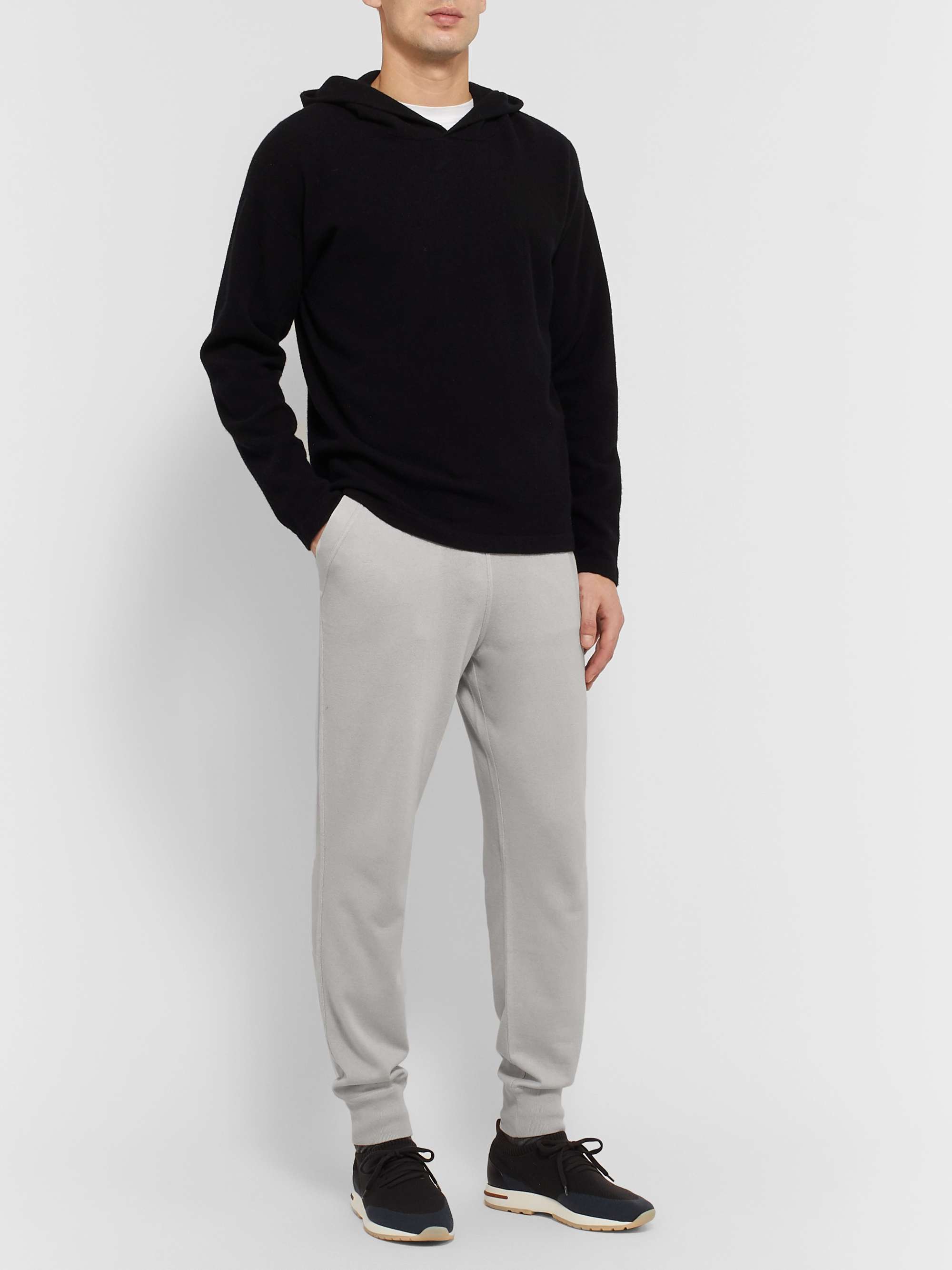 Gray Tapered Cashmere and Silk-Blend Sweatpants | LORO PIANA | MR PORTER
