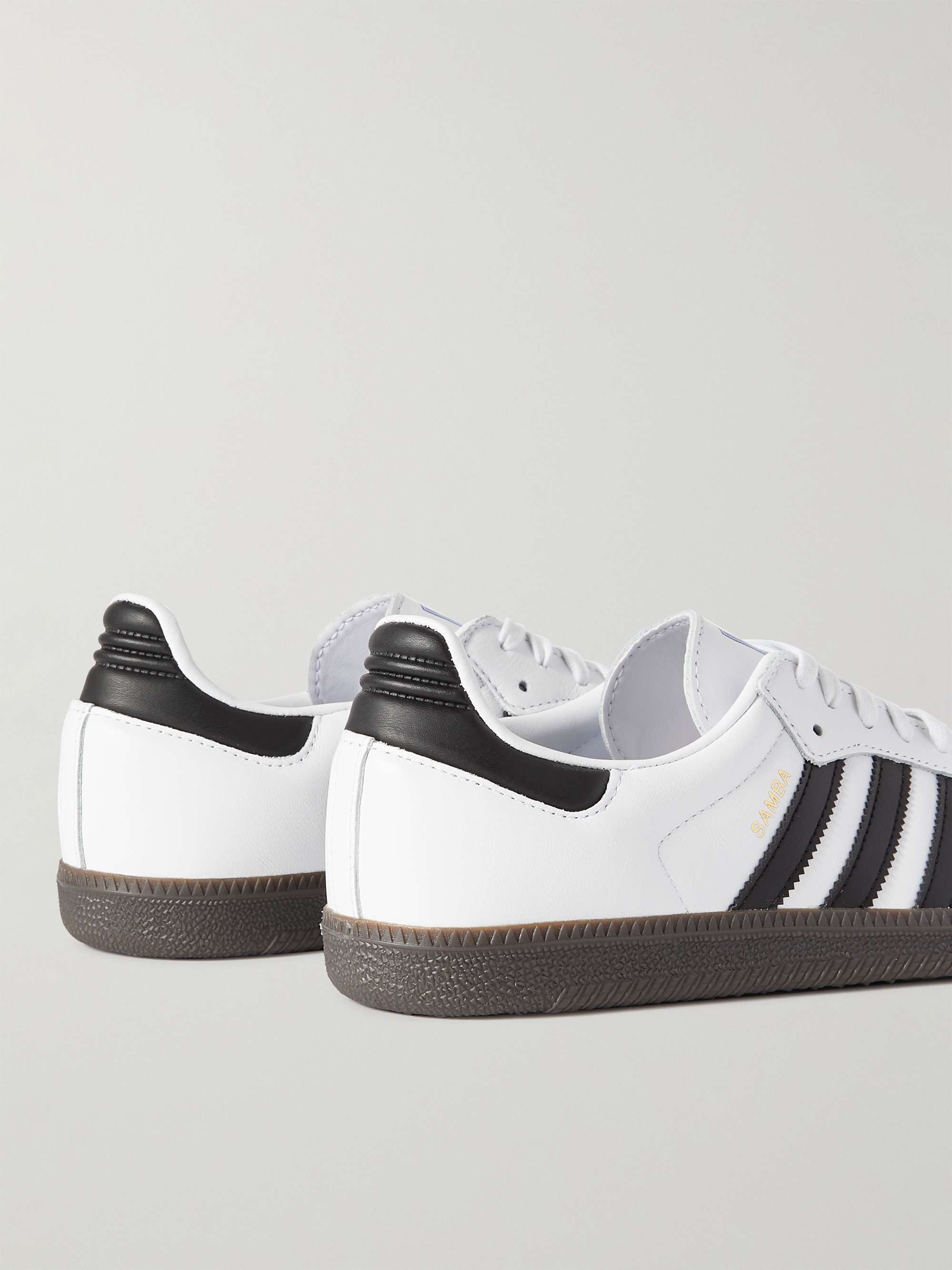 White Samba Suede-Trimmed Leather Sneakers | ADIDAS ORIGINALS | MR PORTER