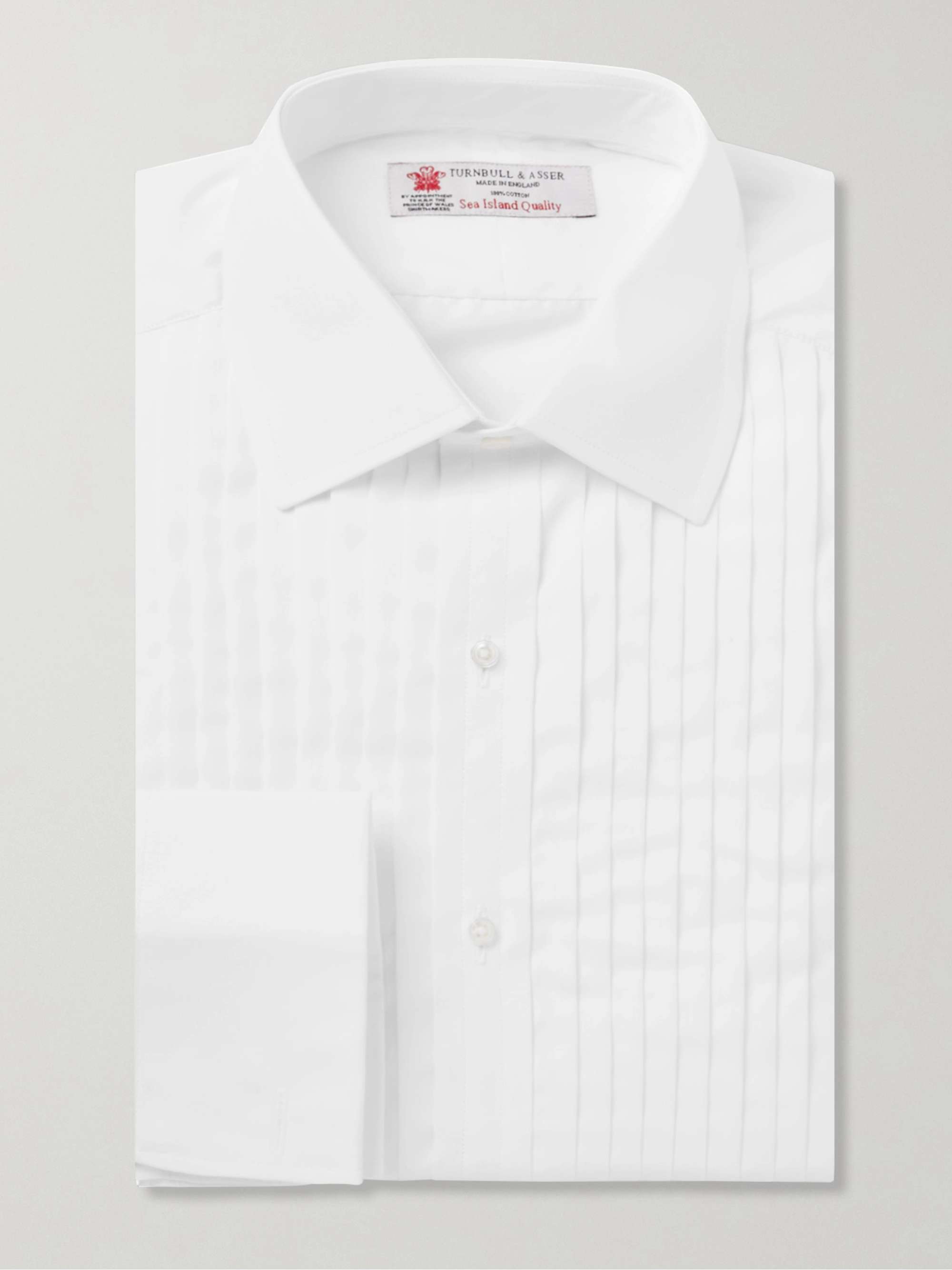 TURNBULL & ASSER White Sea Island Cotton Tuxedo Shirt for Men | MR PORTER
