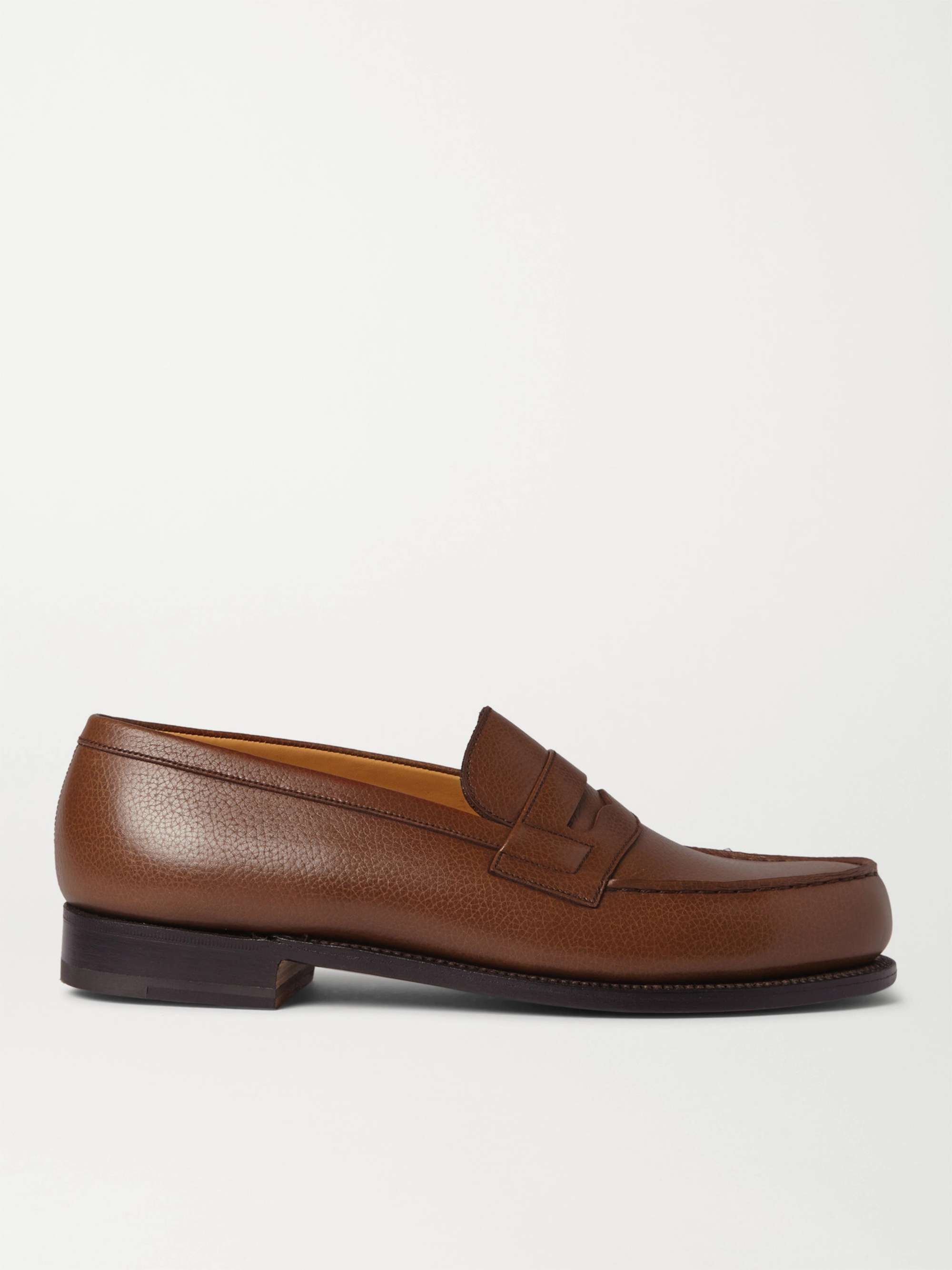J.M. WESTON 180 Moccasin Grained-Leather Loafers | MR PORTER